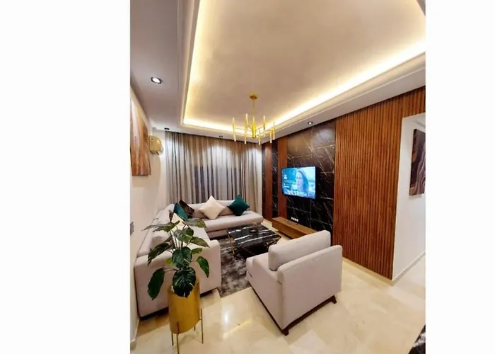 Modern Apartment Opposite The Hassan2 Mosque, Very Well Equipped And Stylish, 85 M2 With Gym And Direct Sea View With Underground Garage , Prohibits Unmarried Couples Of Arab Origin
